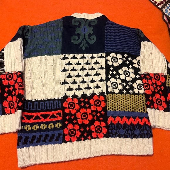 Zara wool blend embellished patchwork knit sweater limited edition NWT - Picture 15 of 15